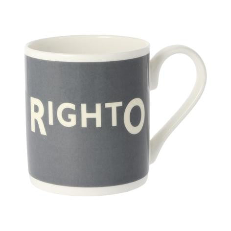 Righto Bone China Mug by Roderick Field
