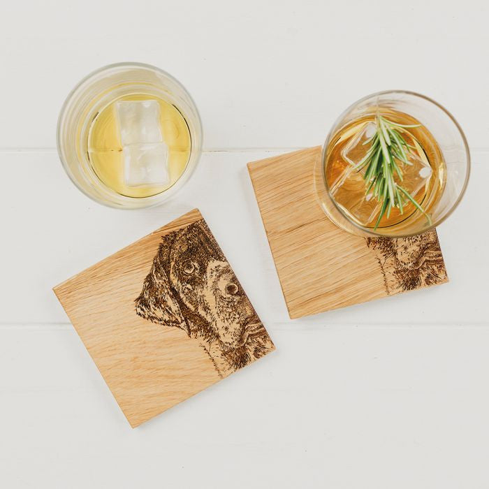 Labrador Oak Coasters by Scottish Made.