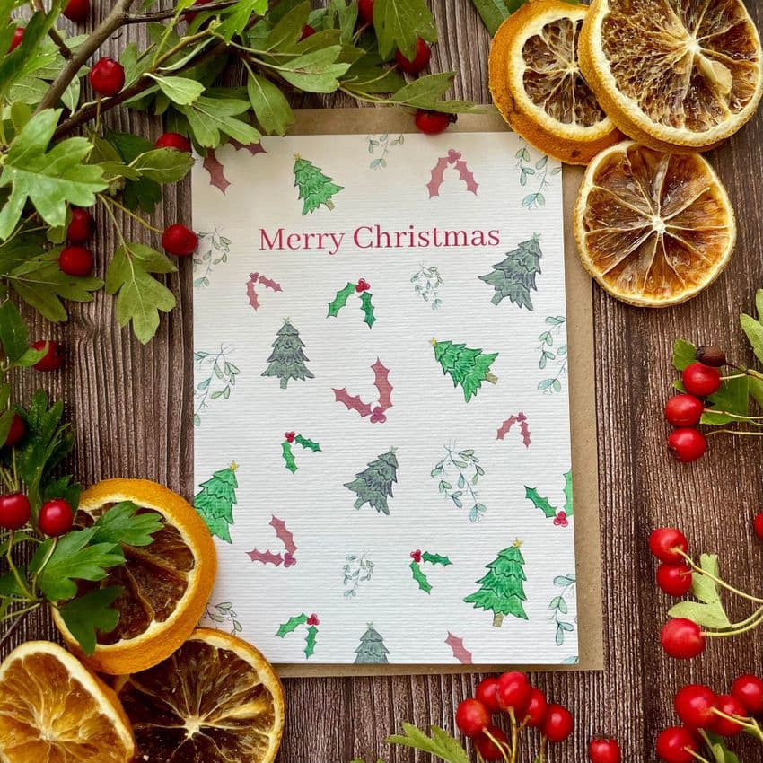Merry Christmas Eco Card by Jen Winnett