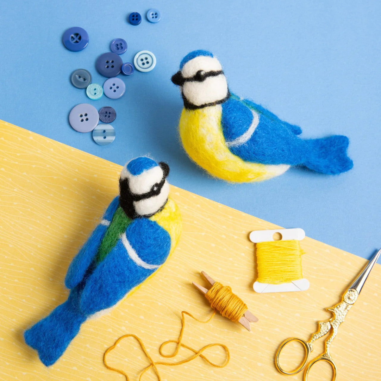 Blue Tits Needle Felting Kit 