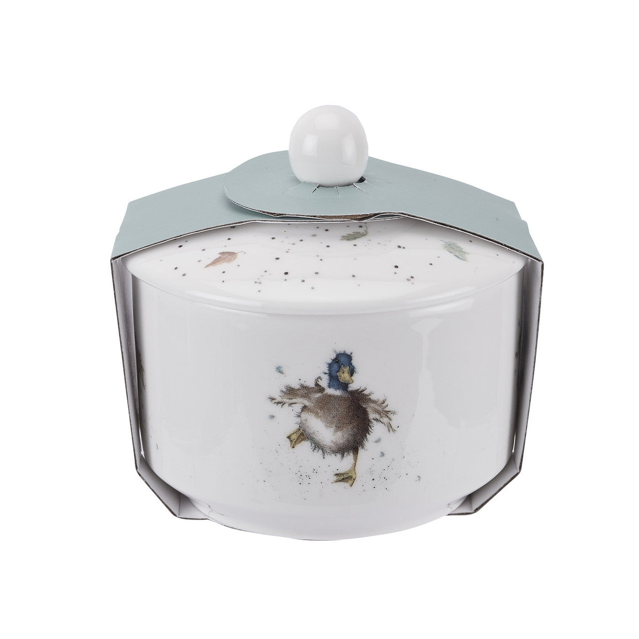 'Waddle Duck' Fine Bone China Covered Sugar pot from Wrendale Designs and Portmeirion