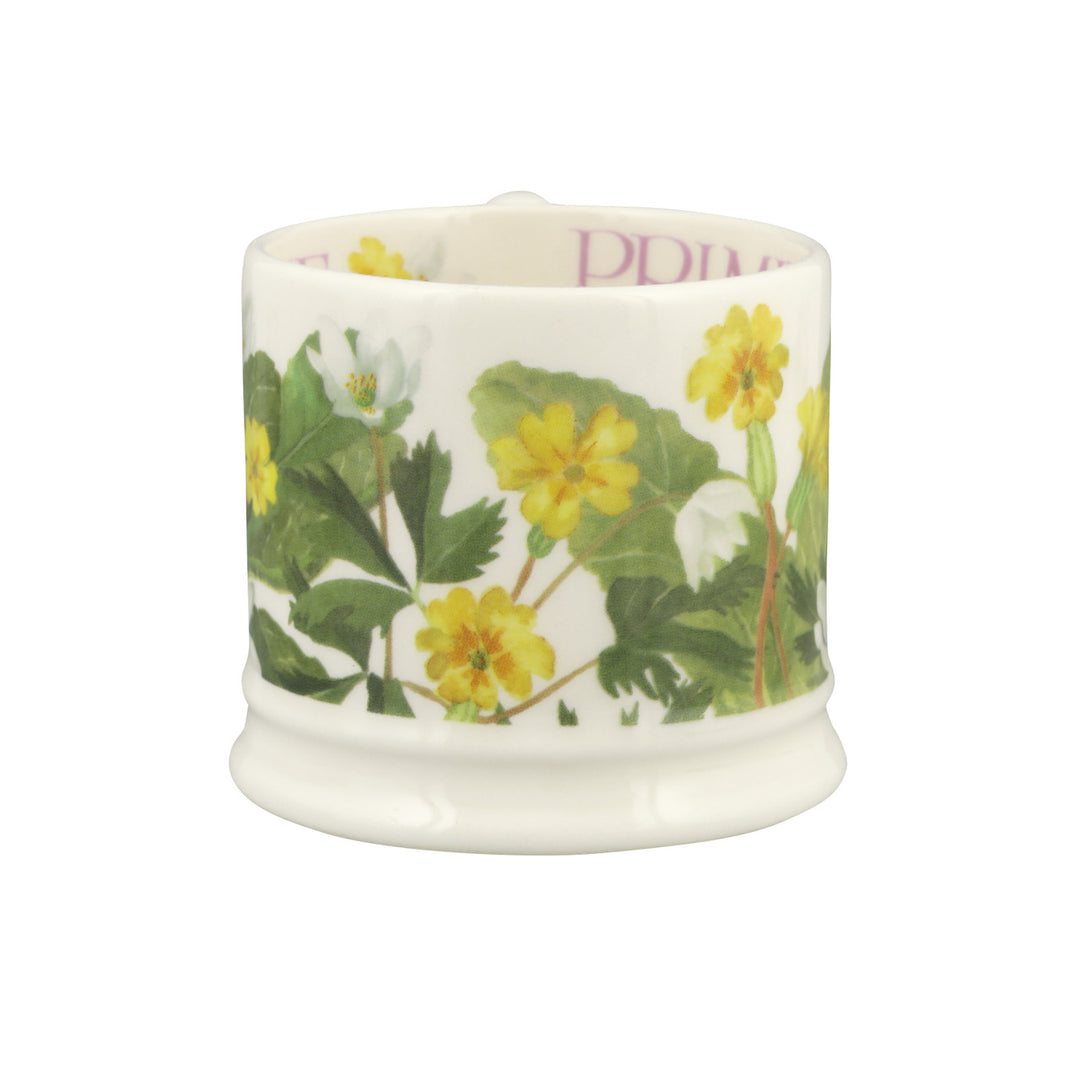 Emma Bridgewater Primrose & Wood Anemone small mug. Handmade in England.