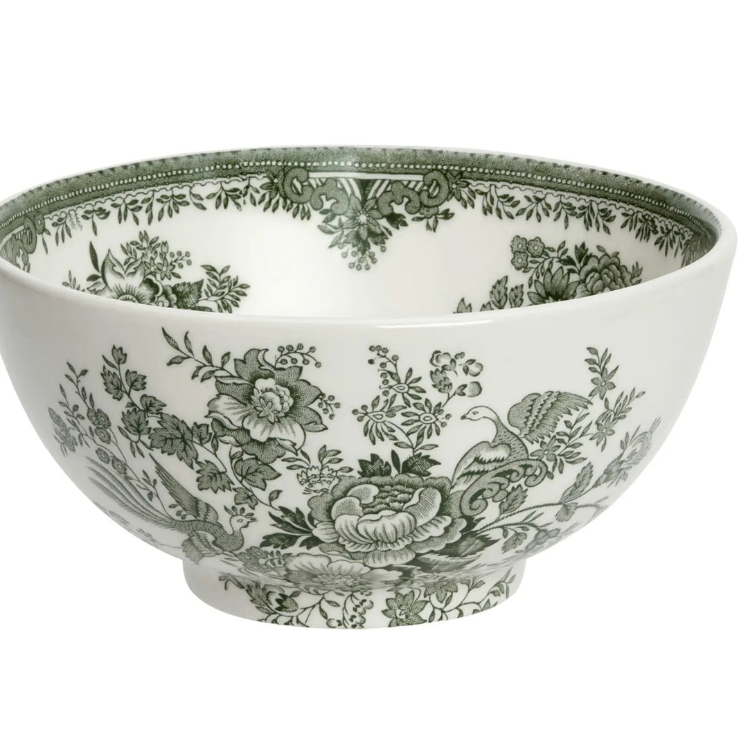 Burleigh Dark Green Asiatic Pheasants Medium Footed Bowl