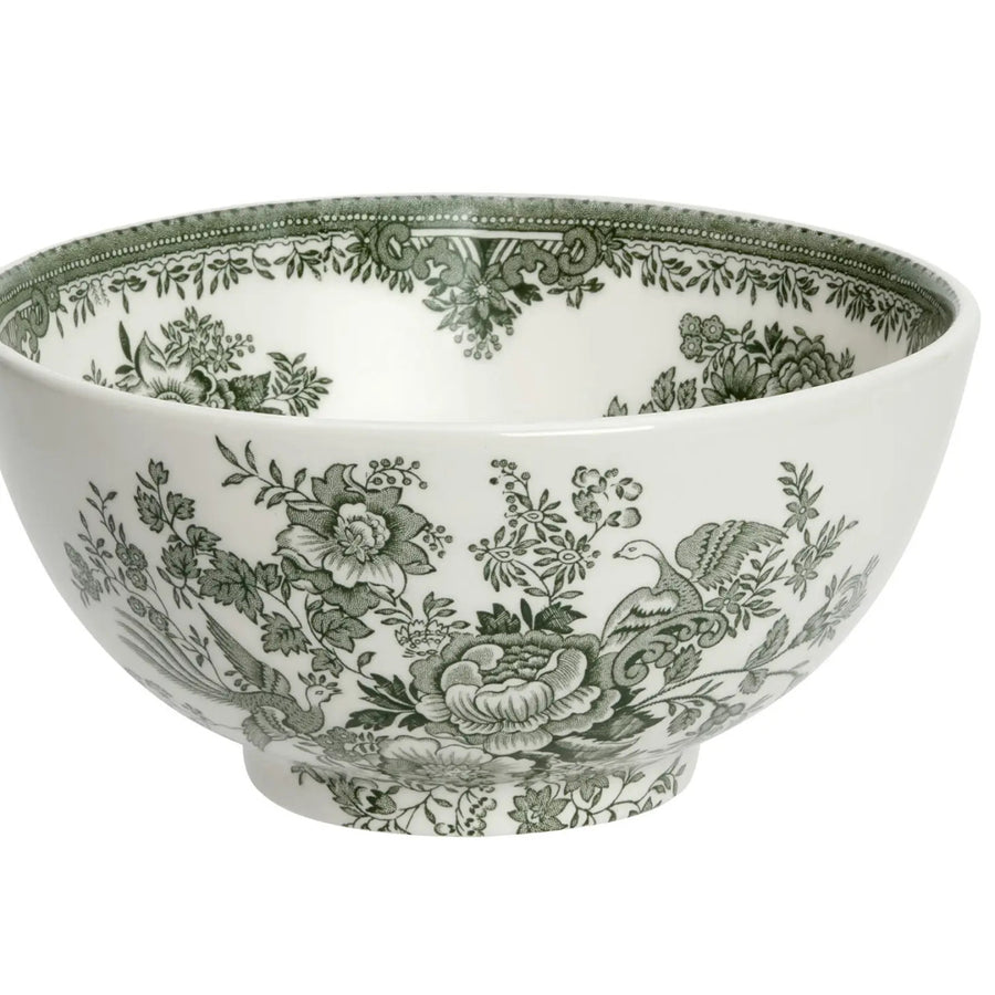 Burleigh Dark Green Asiatic Pheasants Medium Footed Bowl
