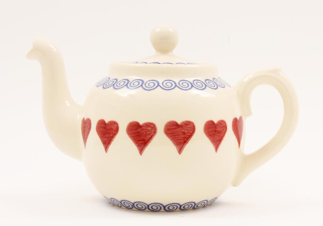 Brixton Pottery Hearts handmade pottery 4 Cup teapot