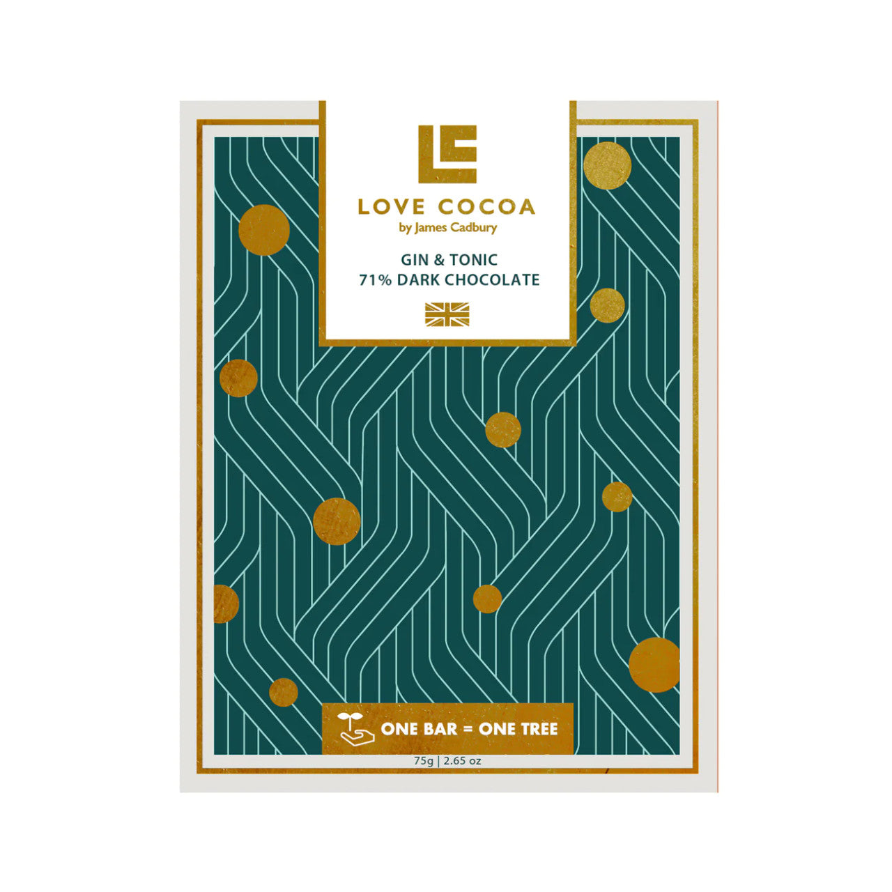 Love Cocoa Gin & Tonic Dark Chocolate Bar 75g