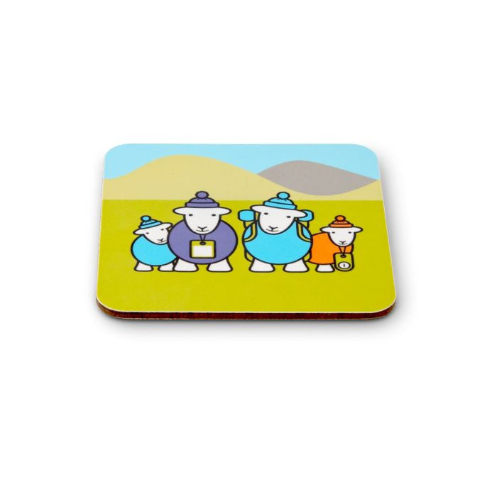 Herdy Hiker Family Melamine Coaster