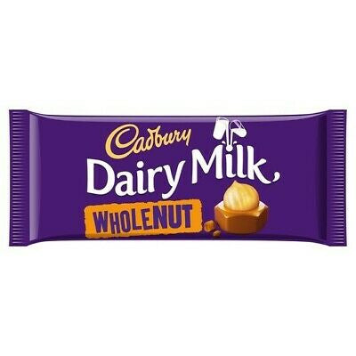 Cadbury's Dairy Milk Whole Nut Bar 120g