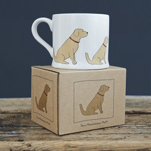 Boxed golden retriever mug from Sweet William designs.