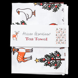Winter Wildlife Tea Towel by Alison Gardiner.
