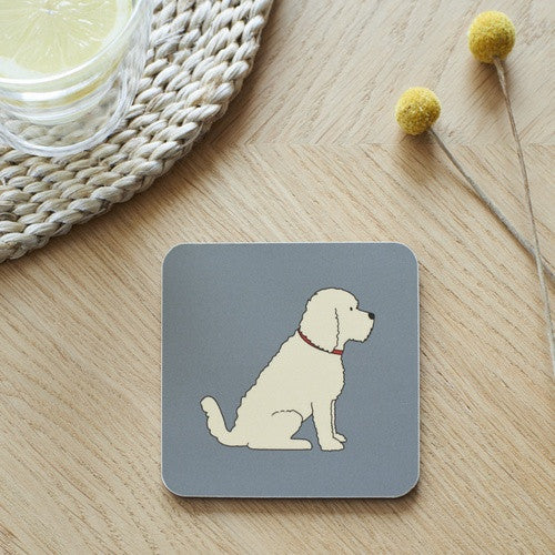 Mischievous Mutts Coaster - Apricot Cockapoo/Labradoodle