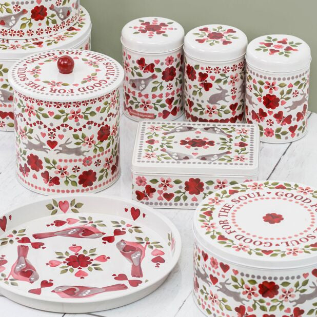 Emma Bridgewater Lovebirds Set of 3 Round Cake Tins