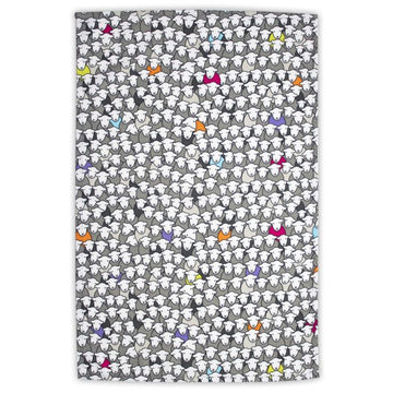 herdy Flock cotton tea towel, made in Europe. Image