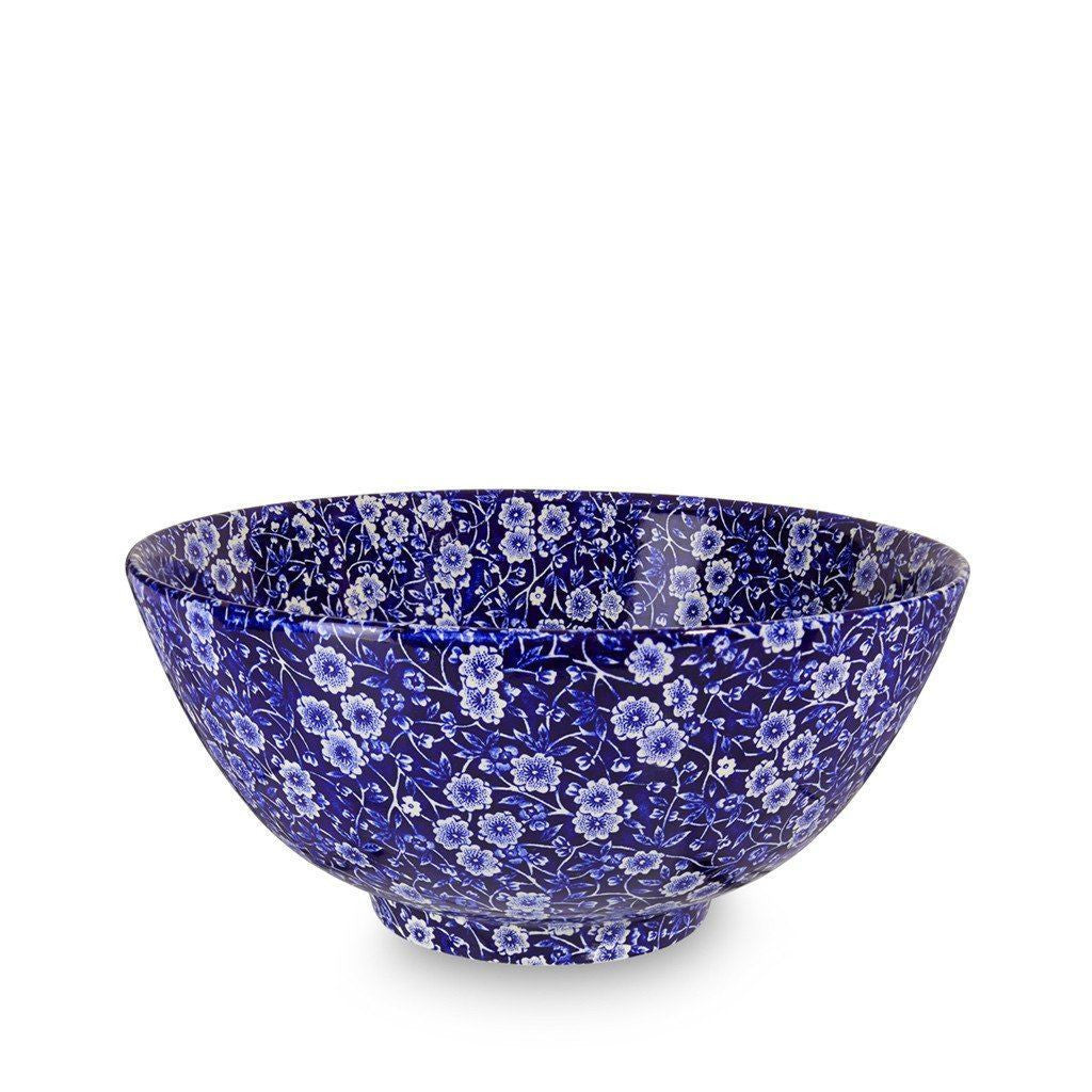 Burleigh Blue Calico Large Footed Bowl