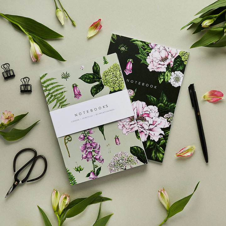 Summer Garden -Set of 2 A5 Notebooks by Catherine Lewis Design