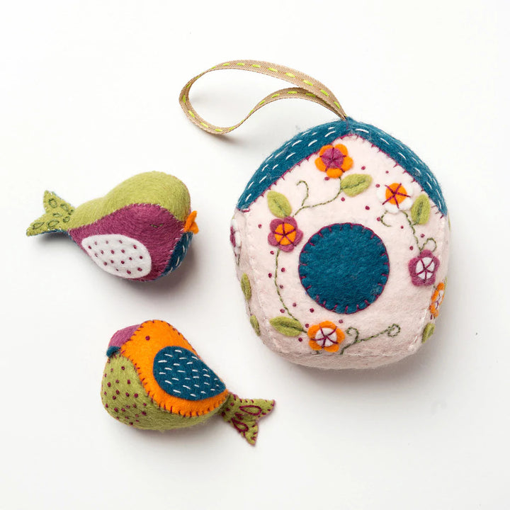 Birdhouse & Birds Wool Mix Felt Craft Kit by Corinne Lapierre