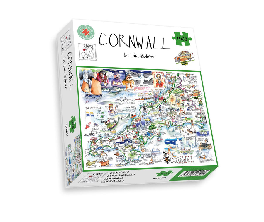 Map of Cornwall 1000 Piece Jigsaw Puzzle.