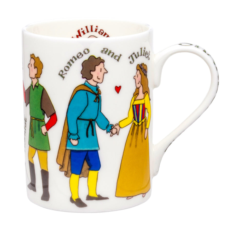 Alison Gardiner Bone China Shakespeare Characters mug boxed.