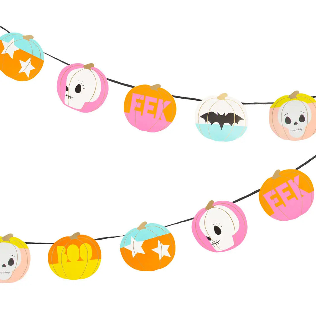 Pumpkin Halloween Garland - 10 ft