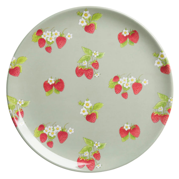 Strawberries Melamine Dinner Plate by Sophie Allport.