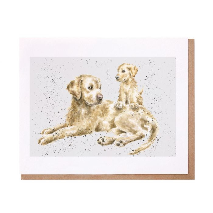 'Nora and Meg' Golden Labrador Greetings Card