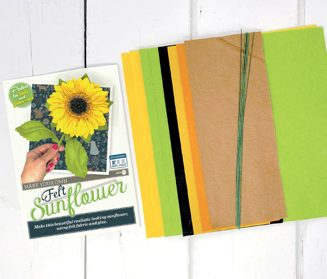 Felt Sunflower Craft Kit from The Crafty Kit Co. Made in Scotland