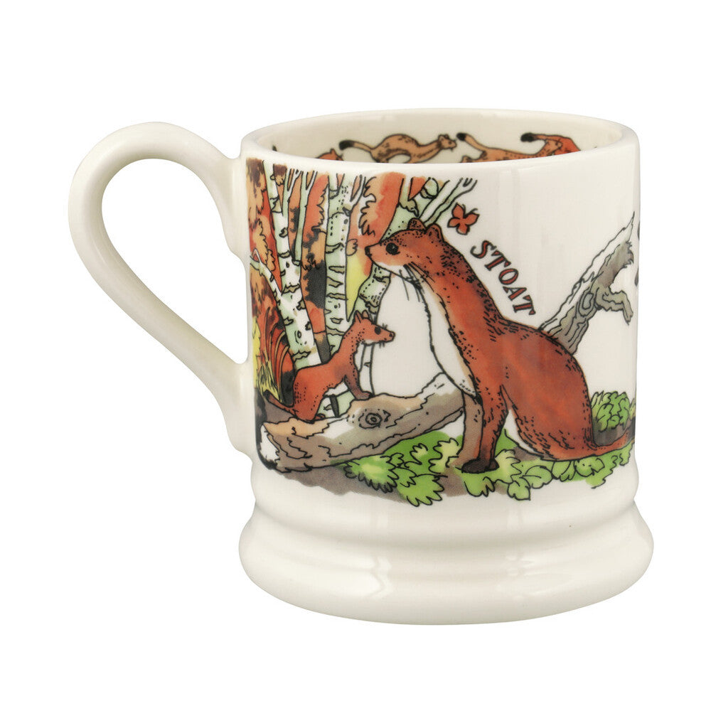 Emma Bridgewater In The Woods  Owl & Stoat Half Pint Mug. 