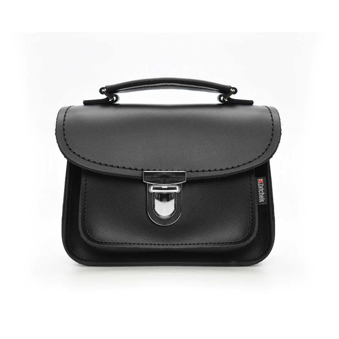 Handmade Leather Luna Black Small Handbag by Zatchels.