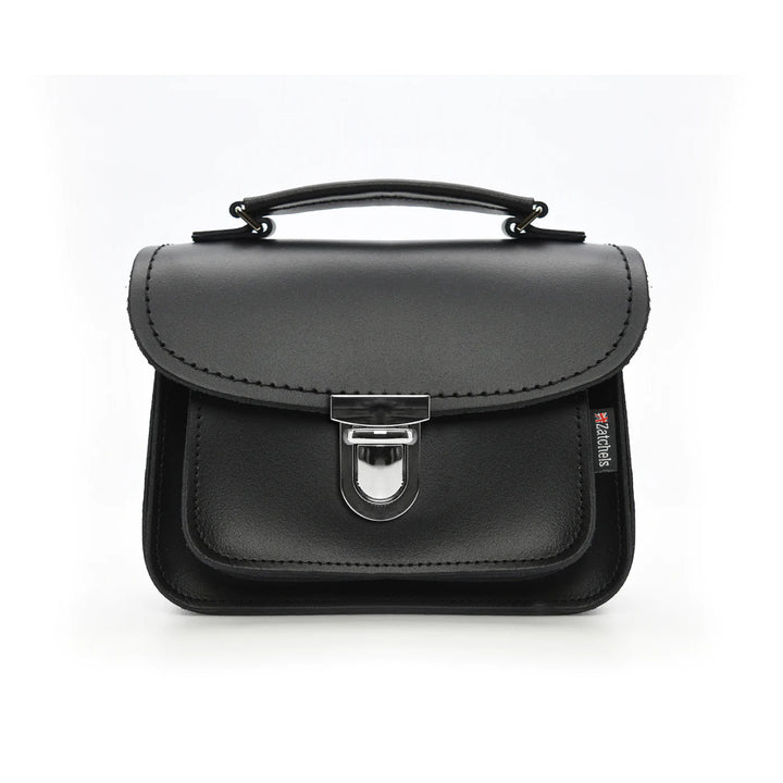 Handmade Leather Luna Black Small Handbag by Zatchels.