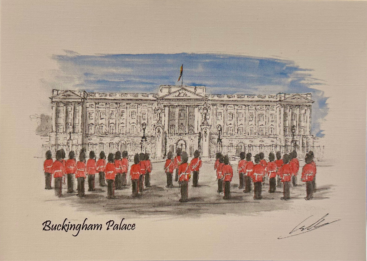 Buckingham Palace Card by British Artist Sean Webb