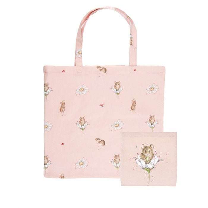 'Oops A Daisy' Mouse Foldable Shopping Bag by Wrendale Designs