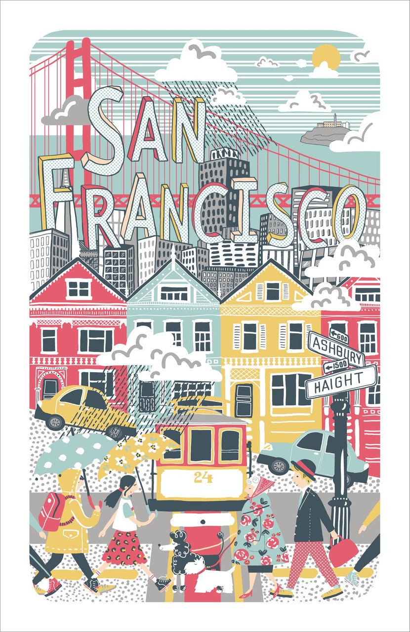 San Francisco 100% Cotton tea towel by Ulster Weavers.