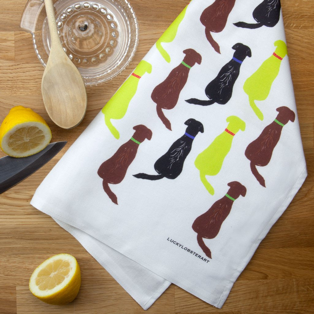 Labrador Tea Towel from Lucky Lobster Art