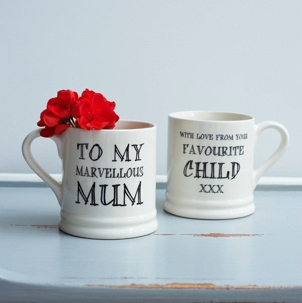 Pottery Marvellous Mum mug from Sweet William Designs.