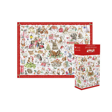 'A Country Set Christmas Jigsaw Puzzle by Wrendale. Image
