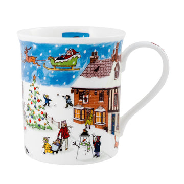 Alison Gardiner Bone China Christmas mug boxed. Image