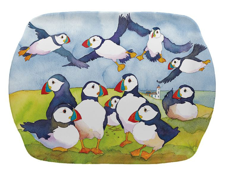 Playful Puffins Melamine Scatter Tray