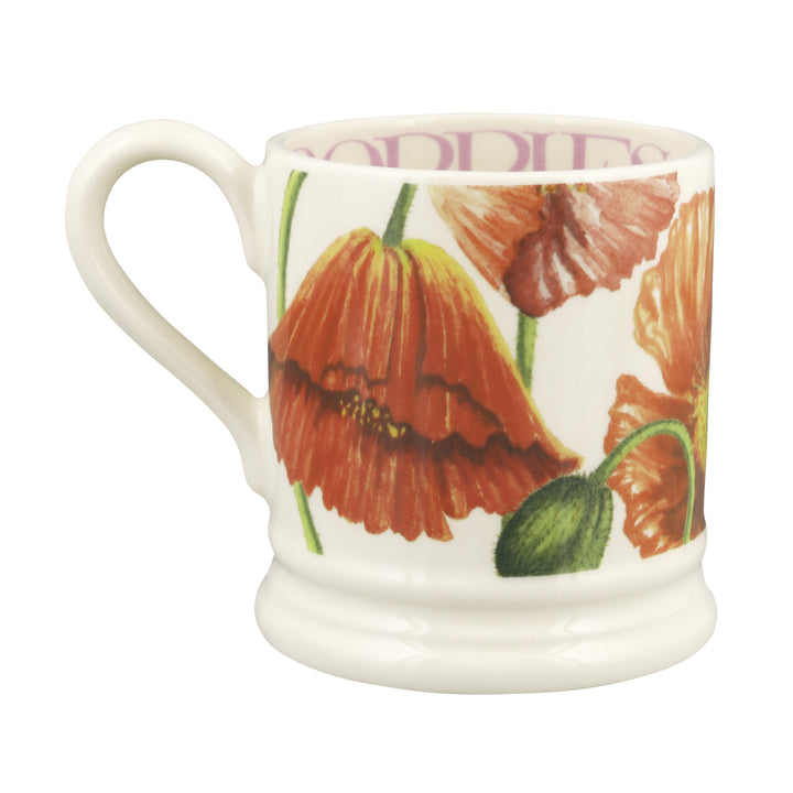 Emma Bridgewater Red Poppy hand made 1/2 pint mug