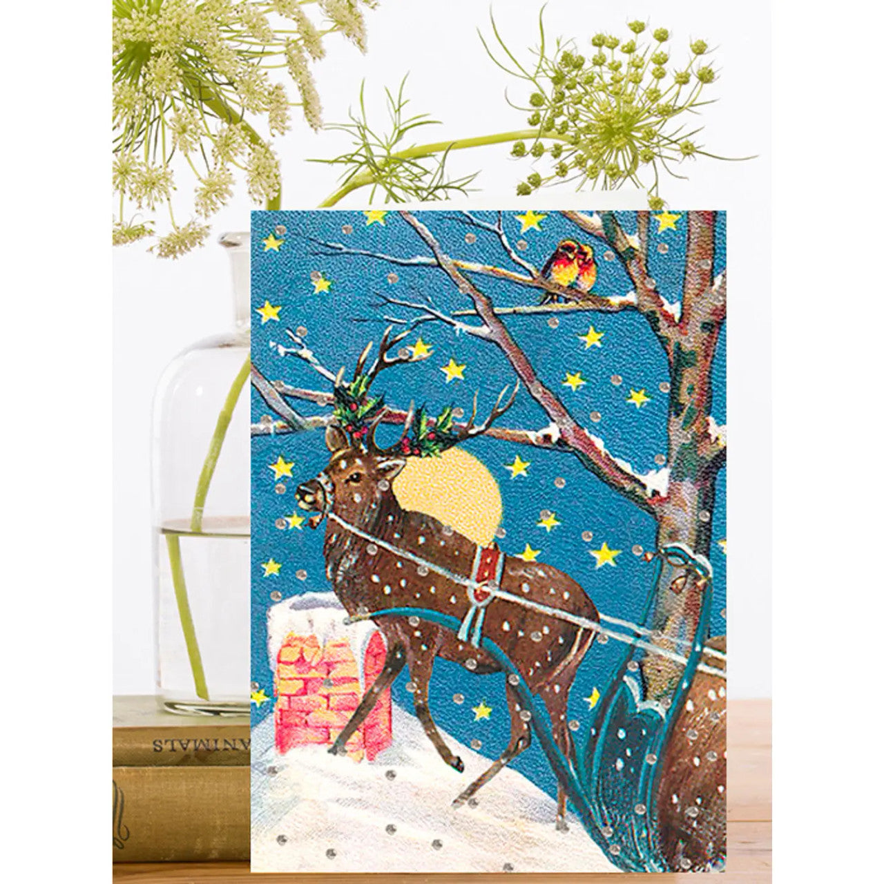 Starry Winter Night Christmas Card by Madame Treacle.
