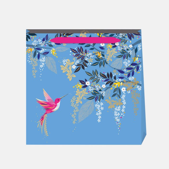 Medium Gift Bag in Sara Miller's Blue Hummingbird Gift Bag.