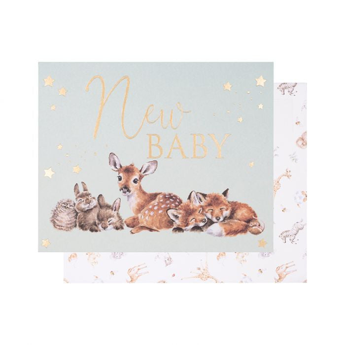 'Little Forest' New Baby Greetings Card