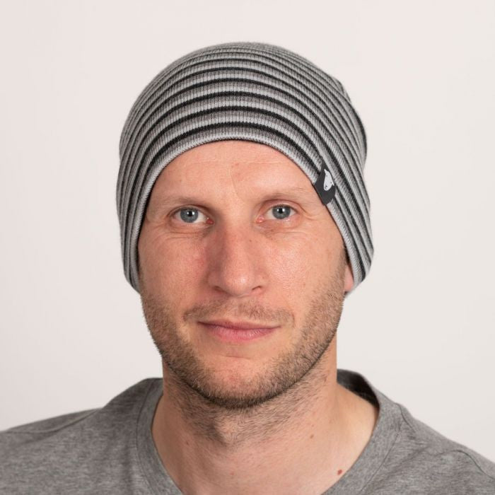 Herdy Grey Striped Beanie