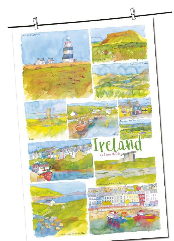 Ireland 100% cotton tea towel from Emma Ball.