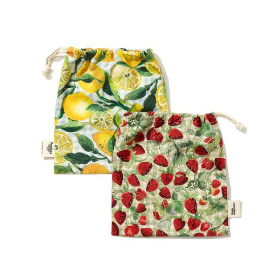 Emma Bridgewater Lemon and Strawberry Two Medium Reusable Bags