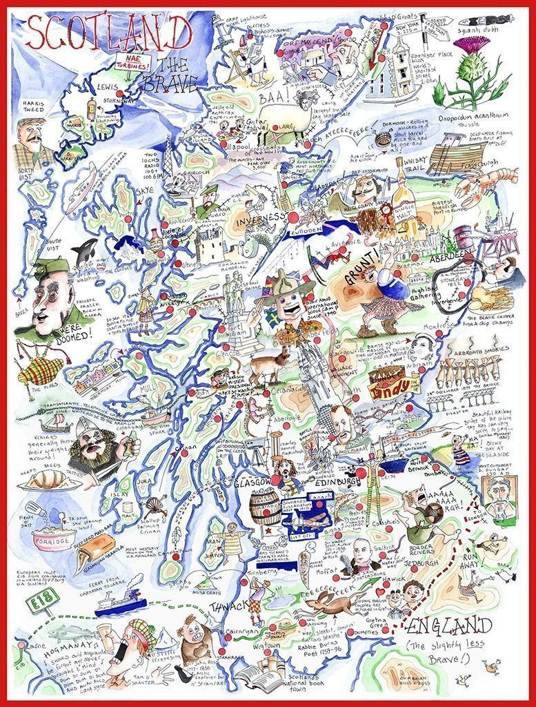 Map of Scotland 1000 Piece Jigsaw Puzzle.