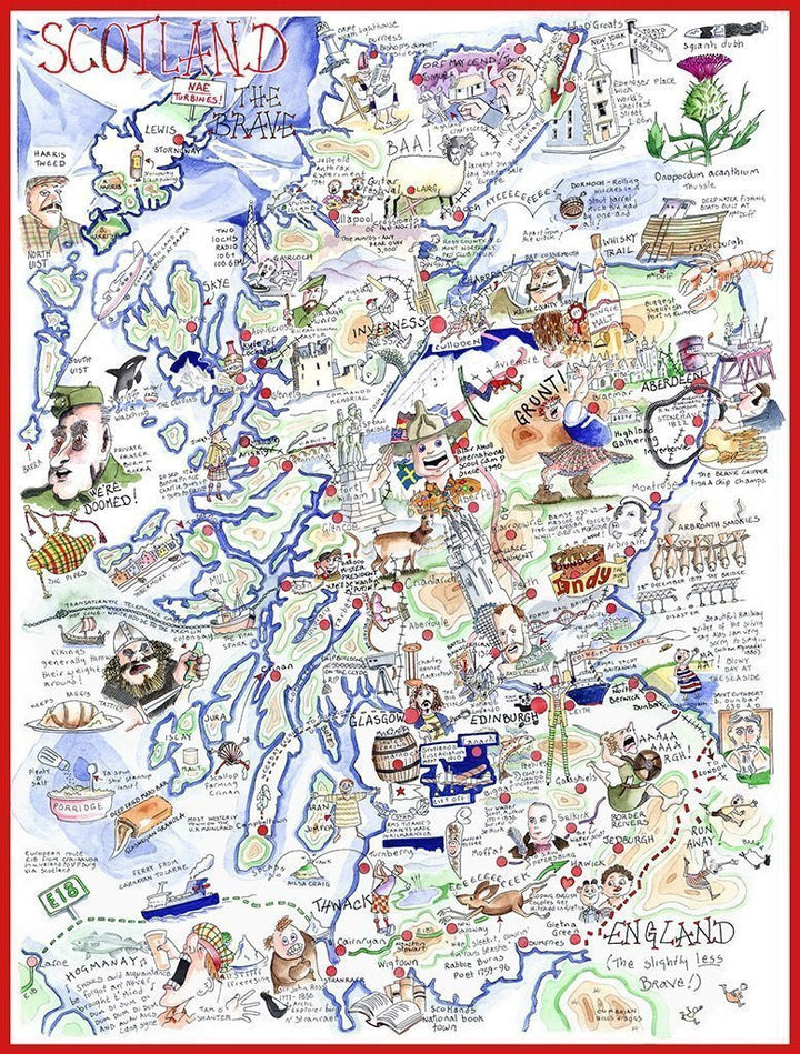 Map of Scotland 1000 Piece Jigsaw Puzzle.