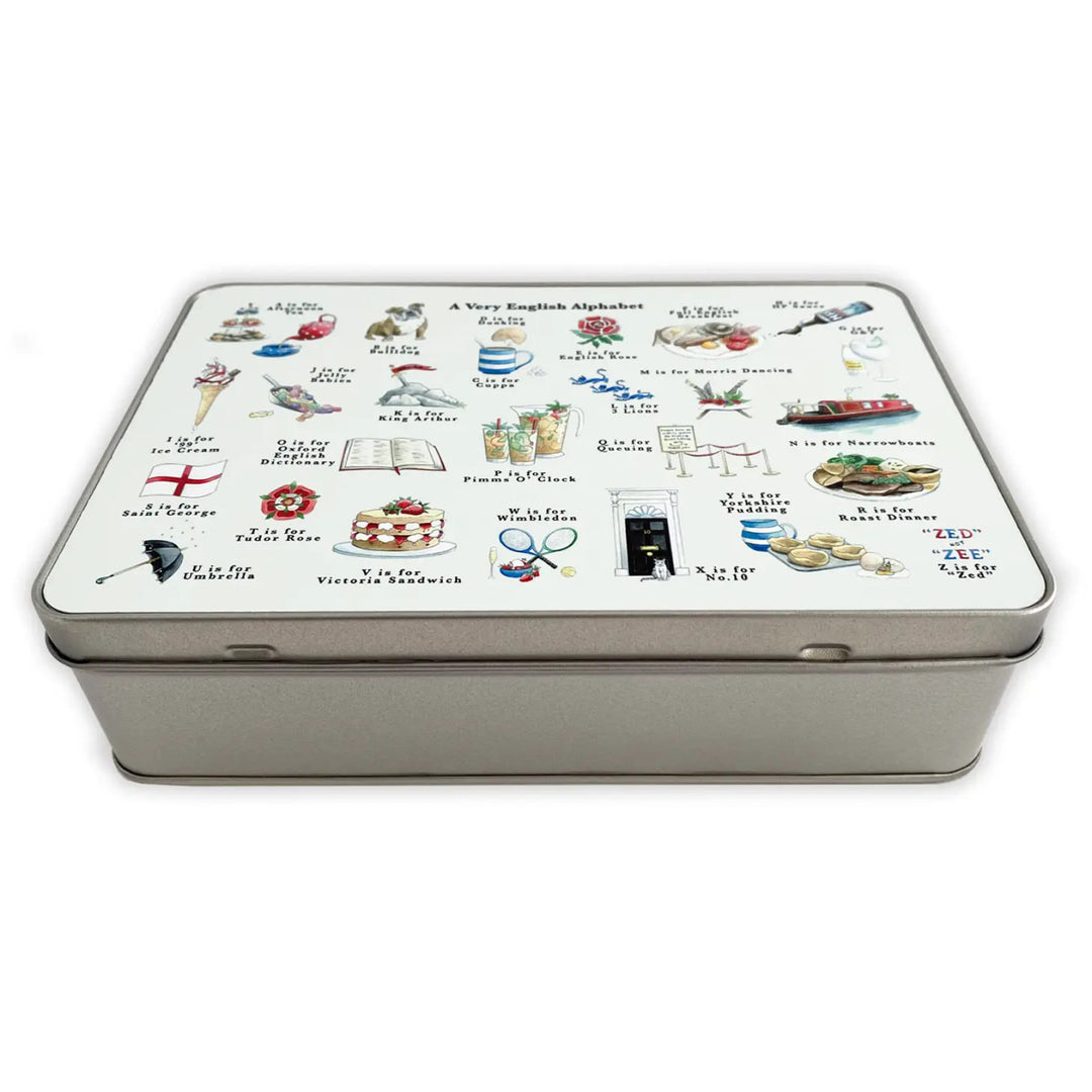 A Very English Alphabet Storage Tin