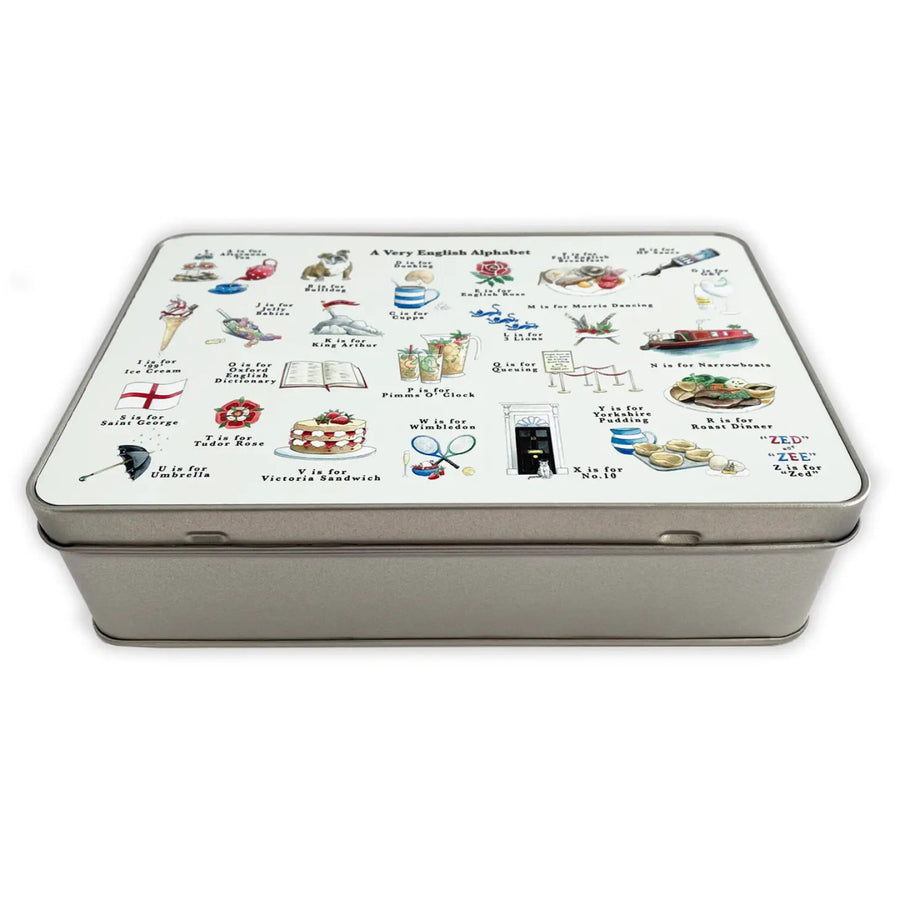 A Very English Alphabet Storage Tin