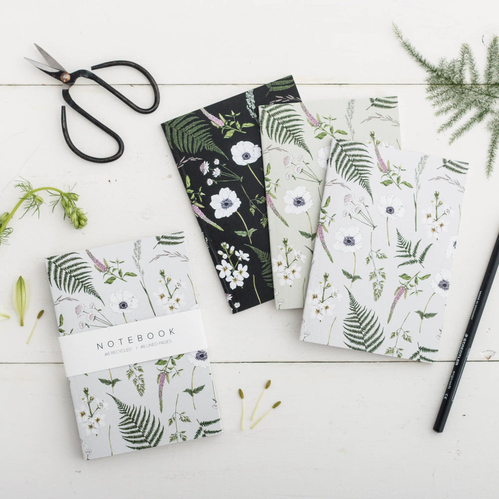 Wild Meadow, Set of 3 A6 Notebooks by Catherine Lewis
