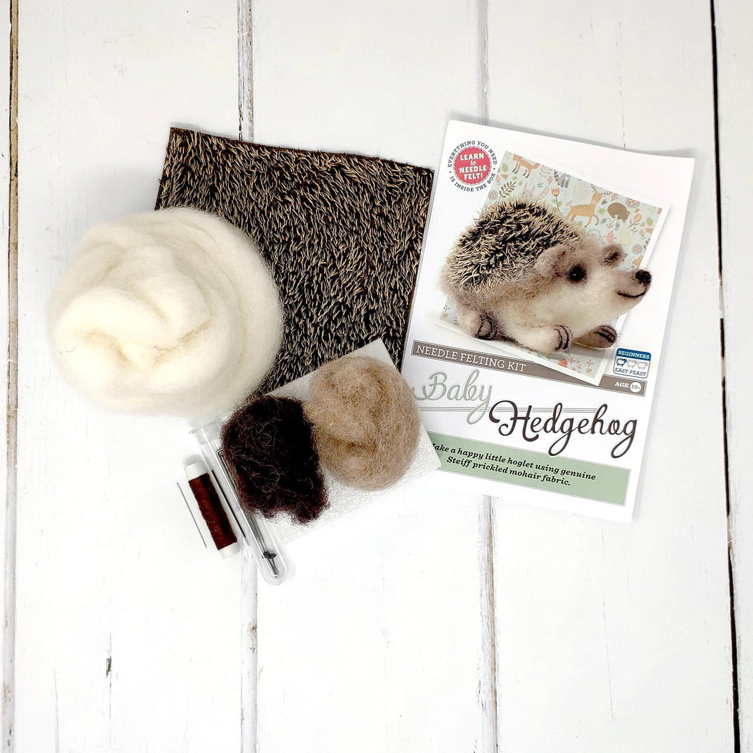 Baby Hedgehog Needle Felting Kit from The Crafty Kit Co. Made in Scotland